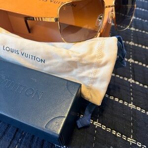 Louis Vuitton Gold and Brown Sunglasses